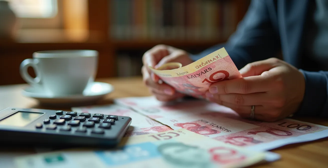 Étudiant international consultant des documents financiers dans une bibliothèque universitaire canadienne