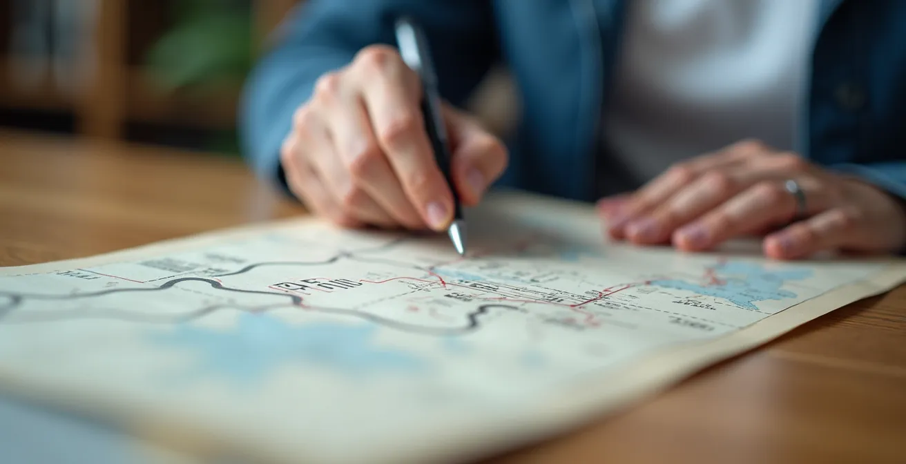 Feuille de route visuelle illustrant le parcours de 3 ans vers la résidence permanente canadienne avec jalons et étapes clés